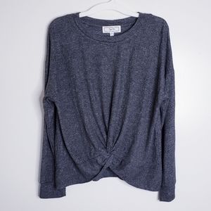 Hippie rose steel grey long sleeve top
